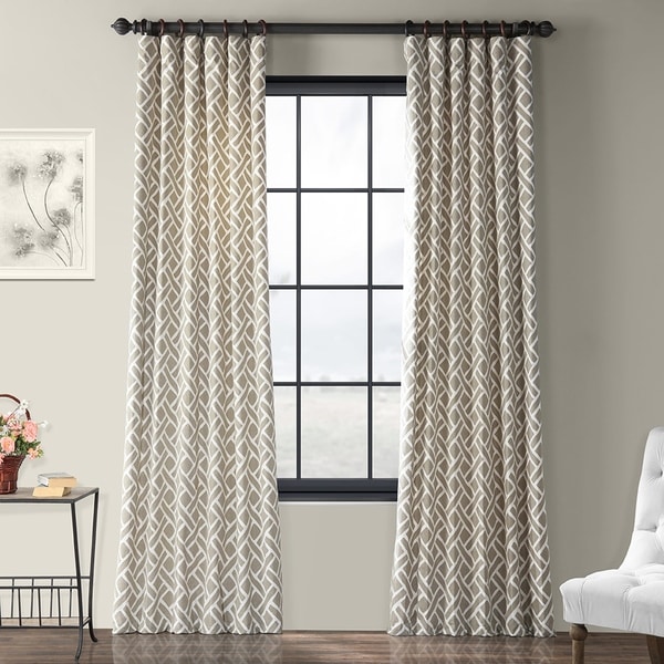 Exclusive Fabrics Martinique Geometric Pattern Cotton Curtain Panel (Single)