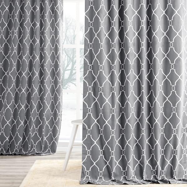 Exclusive Fabrics Aiden Printed Cotton Curtain (1 Panel) - Overstock ...