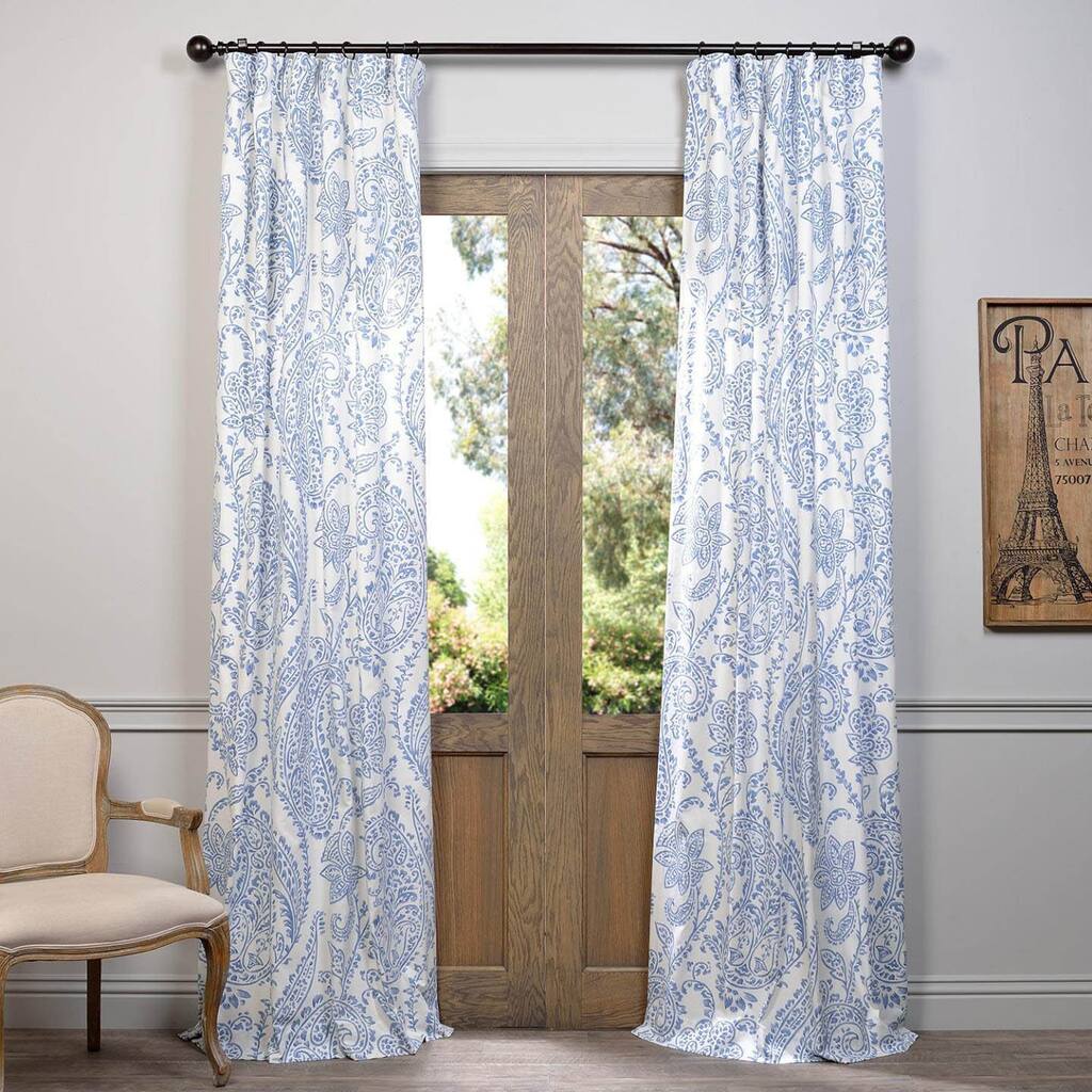 Exclusive Fabrics Paisley Printed Cotton Curtain (1 Panel)
