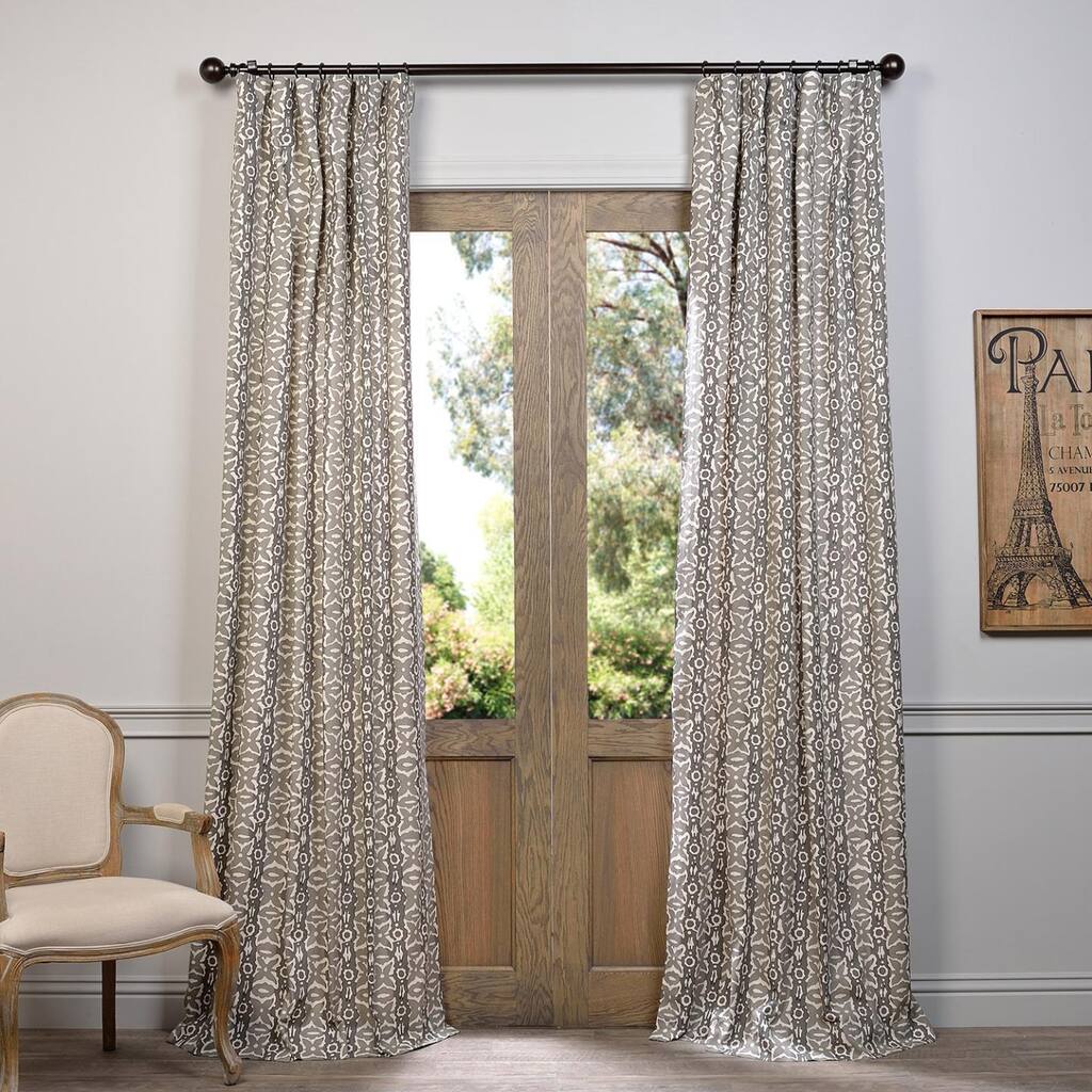 Exclusive Fabrics Santiago Printed Cotton Curtain (1 Panel)