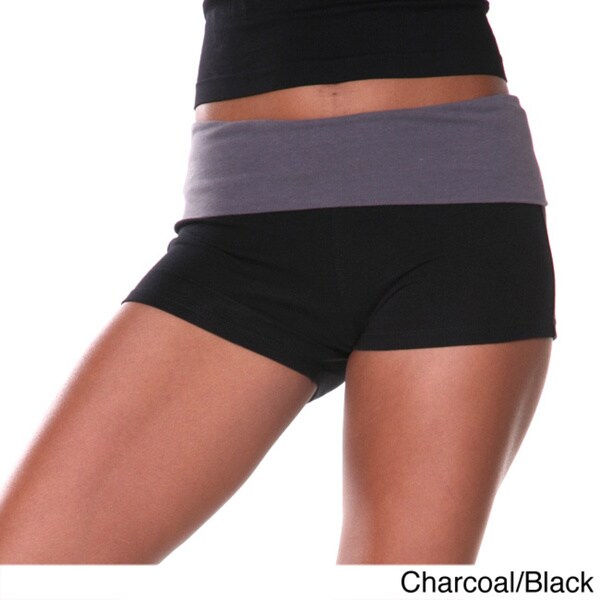 fold over waist yoga shorts