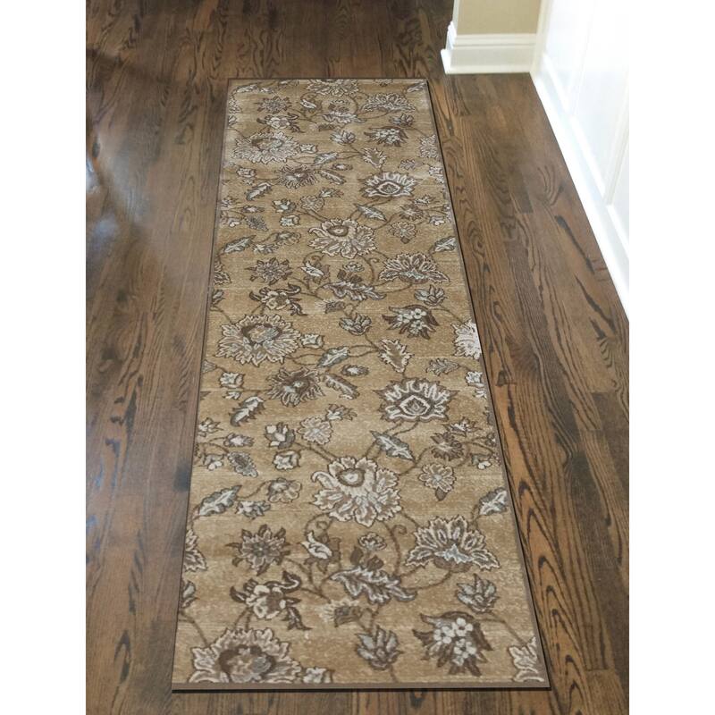 Admire Home Living Plaza Traditional Distressed Floral Pattern Area Rug