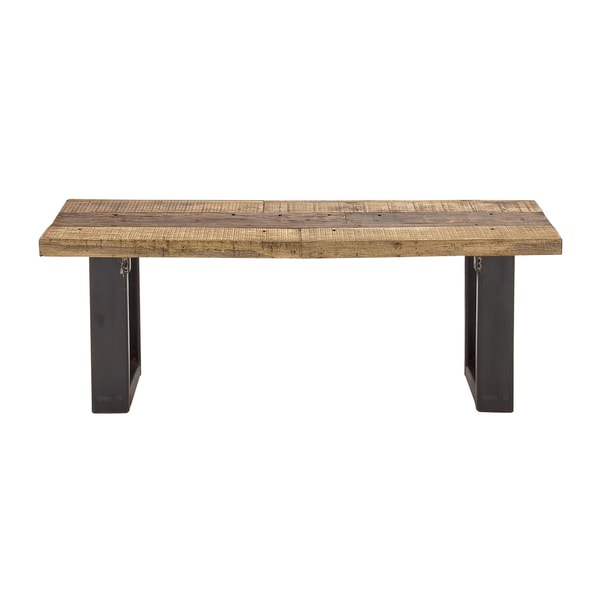 Backless Wood Metal Bench - Free Shipping Today 