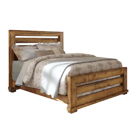 Willow Distressed Pine Slat Bed