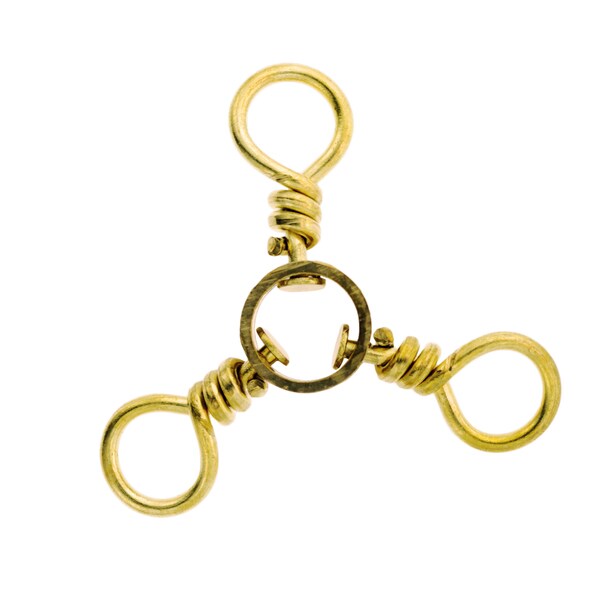Eagle Claw 3-Way Swivel Brass Size 1/0 (Per 2)