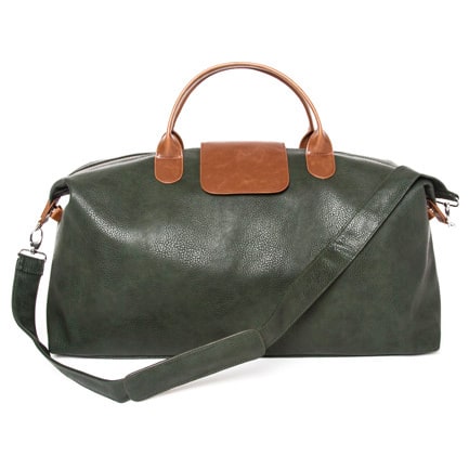 Alpha Vegan Leather 24-inch Duffel Bag - Grey