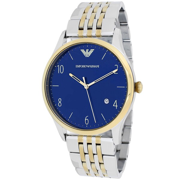 armani two tone watch mens