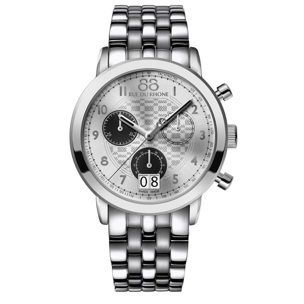 Rue Du Rhone Mens 87WA140032 Double 8 Chronograph Stainless Steel