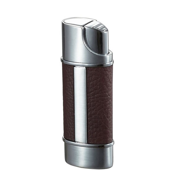 Visol Piccolo Single Torch Flame Cigar Lighter - Brown