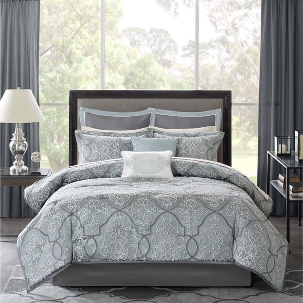 Shop Madison Park Anouk Jacquard 12 Piece Complete Bed Set On