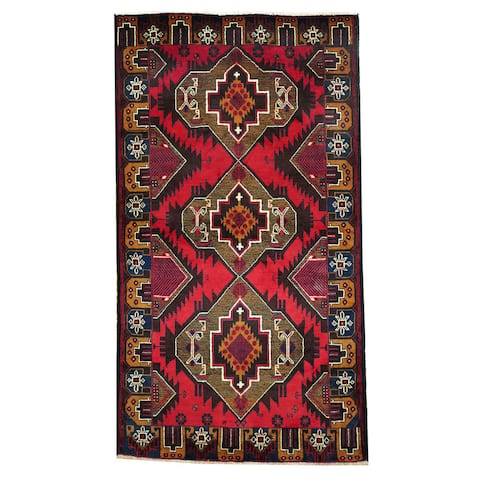 Handmade One-of-a-Kind Balouchi Wool Rug (Afghanistan) - 3'7 x 6'6