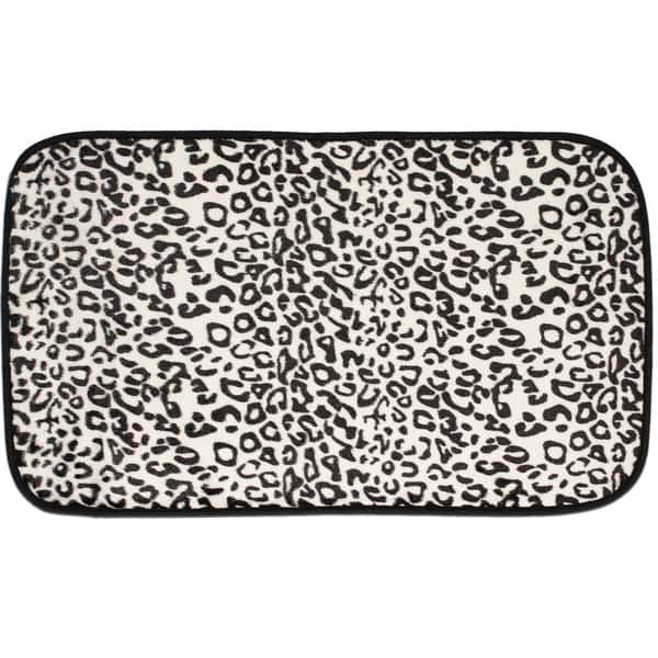 Exotic Snow Leopard Print Quick Dry Memory Foam Bathroom Rug Exotic Snow Leopard Print Quick