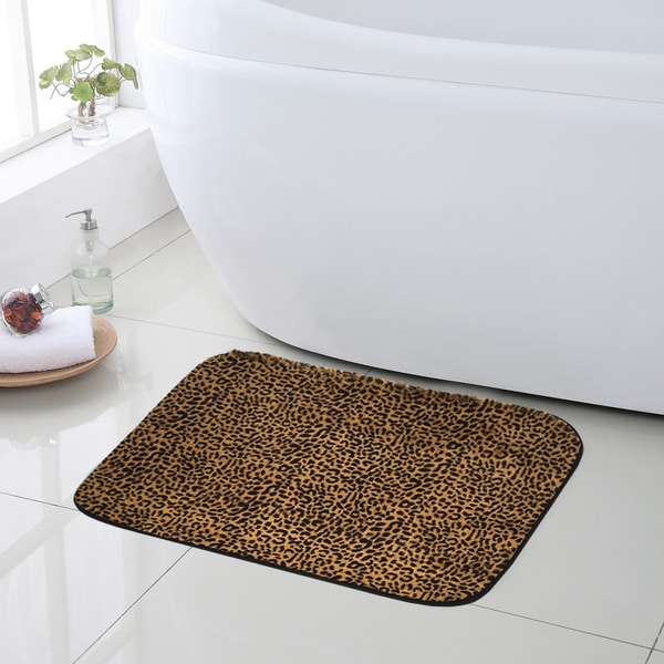 Exotic Leopard Print Quick Dry Memory Foam Bathroom Rug 20