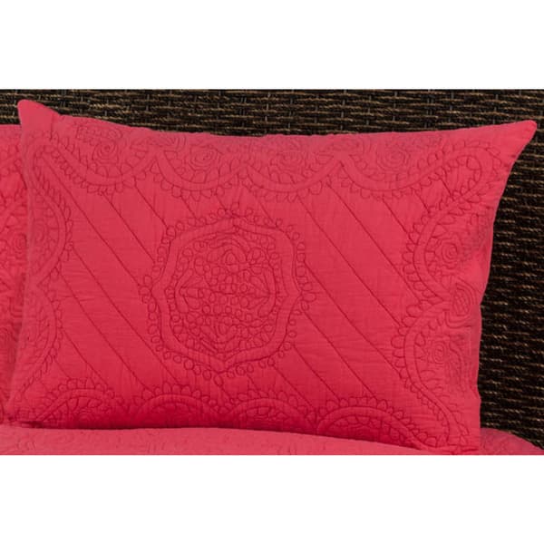 slide 1 of 1, Rizzy Home Moroccan Pink Fling Sham