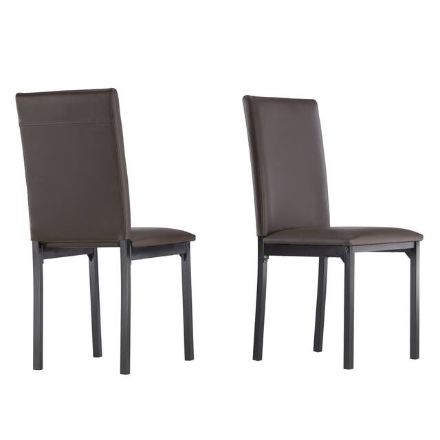 Darcy Espresso Metal Upholstered Dining Chair (Set of 2) by iNSPIRE Q Bold