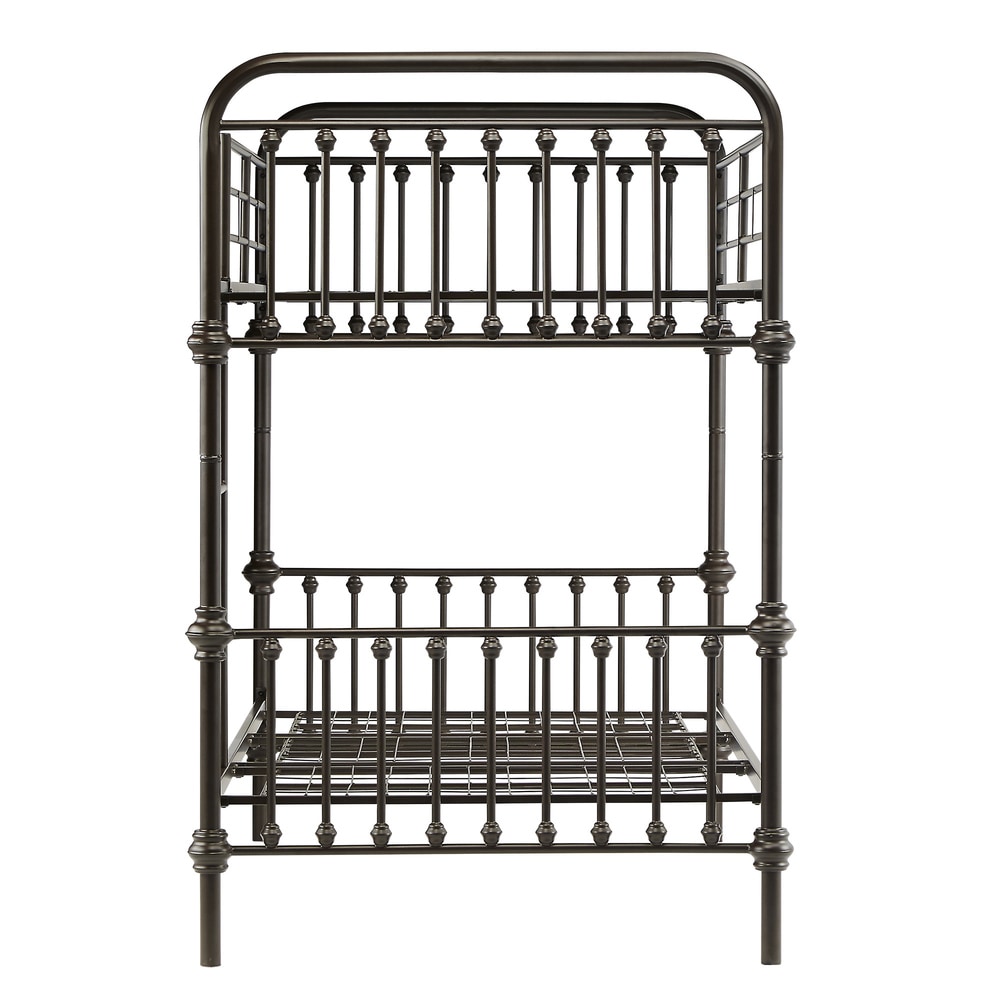 Giselle Antique Dark Bronze Iron Metal Bunk Bed INSPIRE Q Junior - On ...