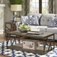 Lincoln Metal Contemporary Distressed Wood Coffee Table or Side Table by iNSPIRE Q Classic - Thumbnail 0