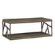 Lincoln Metal Contemporary Distressed Wood Coffee Table or Side Table by iNSPIRE Q Classic - Thumbnail 2