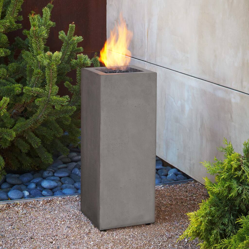 Real Flame Baltic Fire Column -Glacier Grey