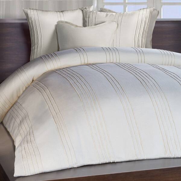 Shop Chauran Avalon Ivory Ridge Stitched Duvet Cover Free