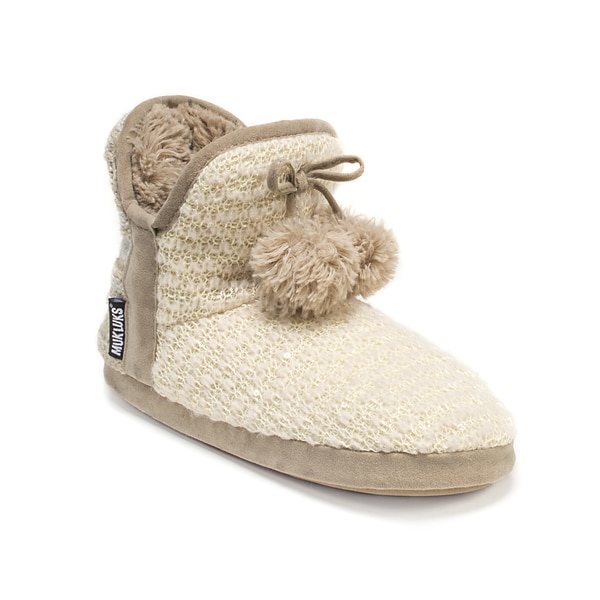 Muk Luks Women's Cream Amira Slipper - Overstock - 10391120