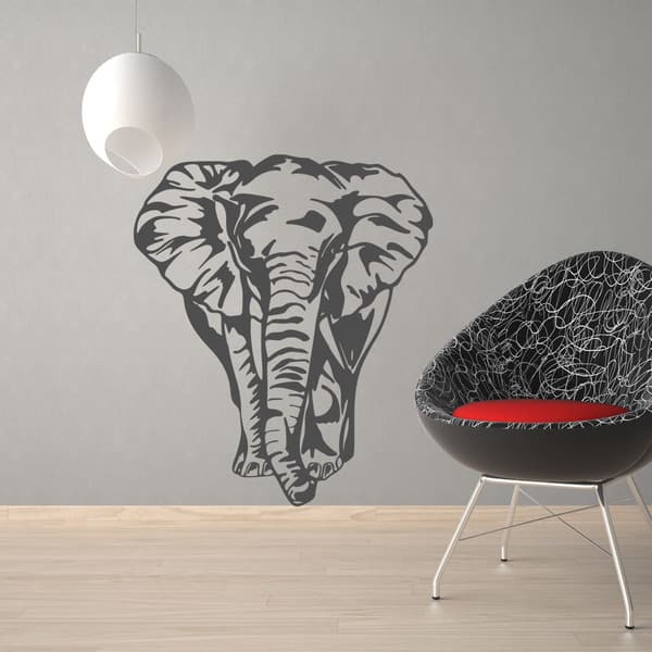 Big Elephant Animal Vinyl Wall Art Overstock 10391155