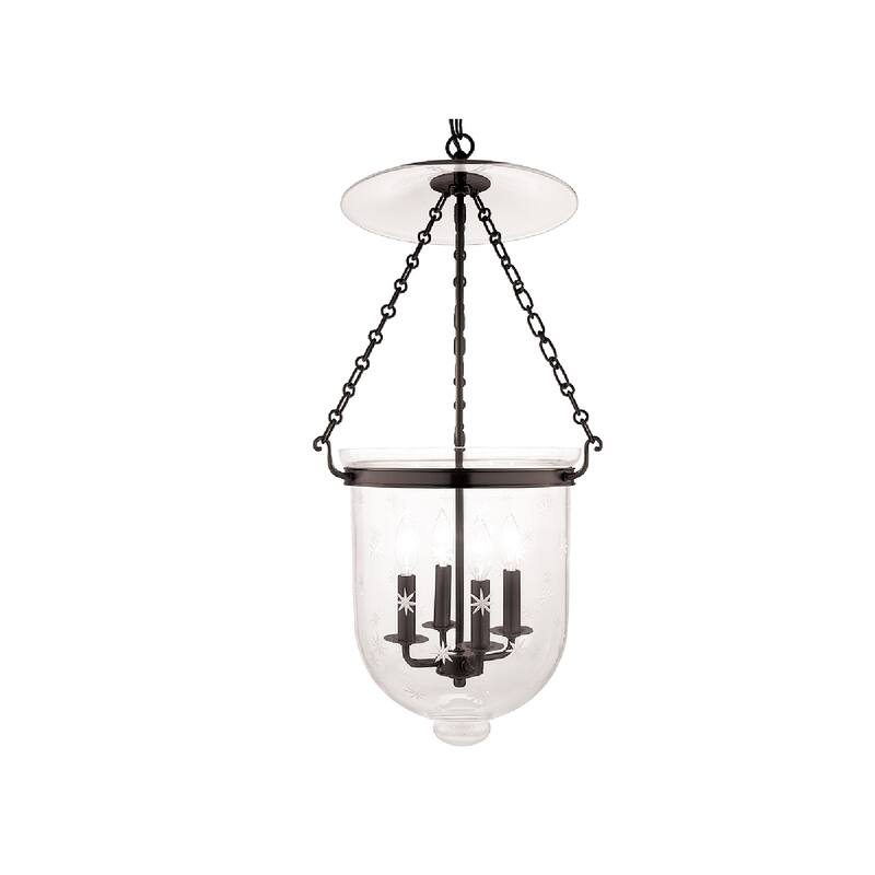 Hudson Valley Hampton 4-light Pendant, Old Bronze / Star Cut