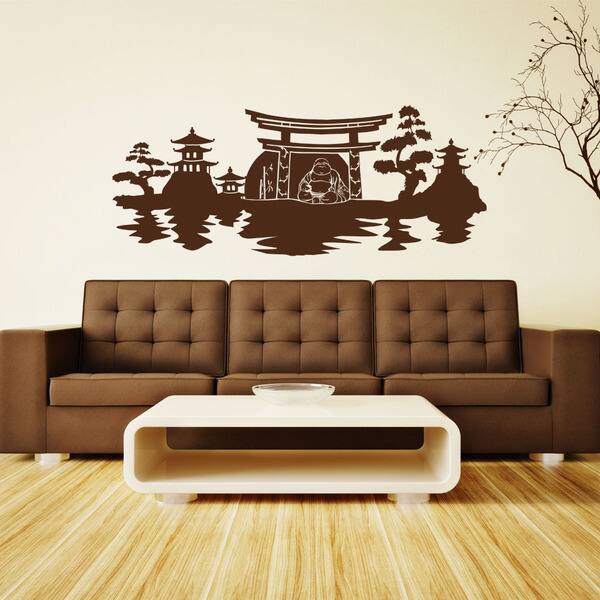 Buddha Panorama Vinyl Wall Art Overstock 10391276