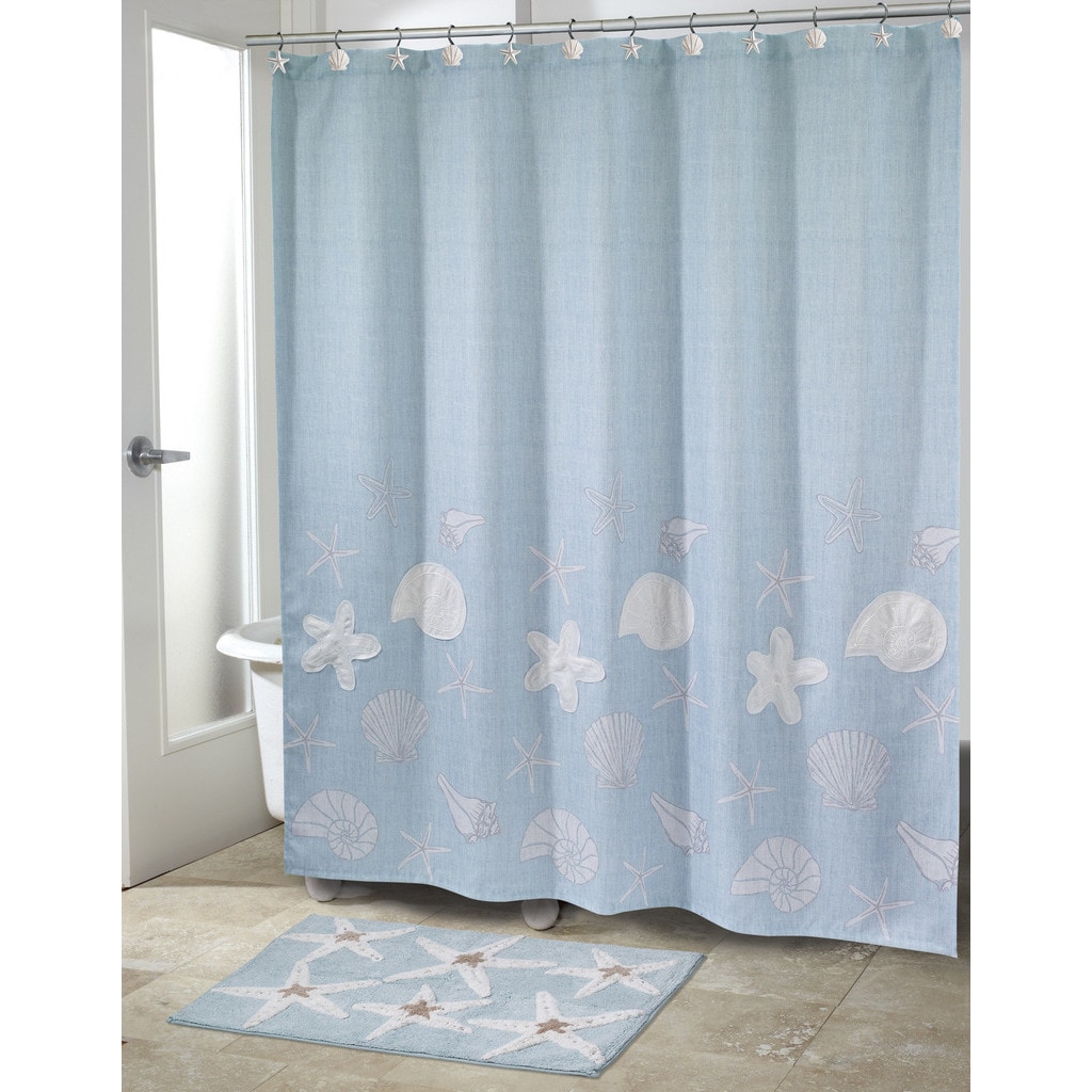 seashell shower curtain