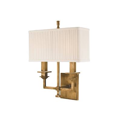 Hudson Valley Berwick 2-light Wall Sconce, Aged Brass