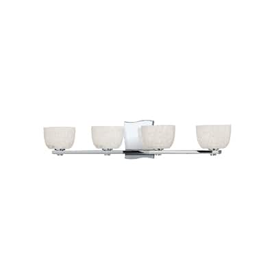 Hudson Valley Cove Neck 4-light Bath And Vanity, Polished Chrome