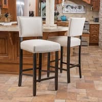Mayfield Contemporary Linen Barstool (Set of 2) by Christopher Knight Home
