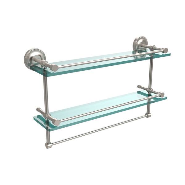 slide 1 of 15, Prestige Regal Collection 22-inch Gallery Double Glass Shelf with Towel Bar