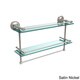 preview thumbnail 2 of 13, Prestige Regal Collection 22-inch Gallery Double Glass Shelf with Towel Bar Satin Nickel
