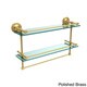 preview thumbnail 15 of 13, Prestige Regal Collection 22-inch Gallery Double Glass Shelf with Towel Bar Polished Brass