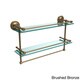 preview thumbnail 5 of 13, Prestige Regal Collection 22-inch Gallery Double Glass Shelf with Towel Bar Brushed Bronze