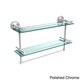 preview thumbnail 14 of 13, Prestige Regal Collection 22-inch Gallery Double Glass Shelf with Towel Bar Polished Chrome