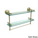 preview thumbnail 11 of 13, Prestige Regal Collection 22-inch Gallery Double Glass Shelf with Towel Bar Satin Brass