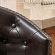 preview thumbnail 5 of 8, Ogden Contemporary Tufted Swivel Barstools with Nailhead Trim (Set of 2) by Christopher Knight Home