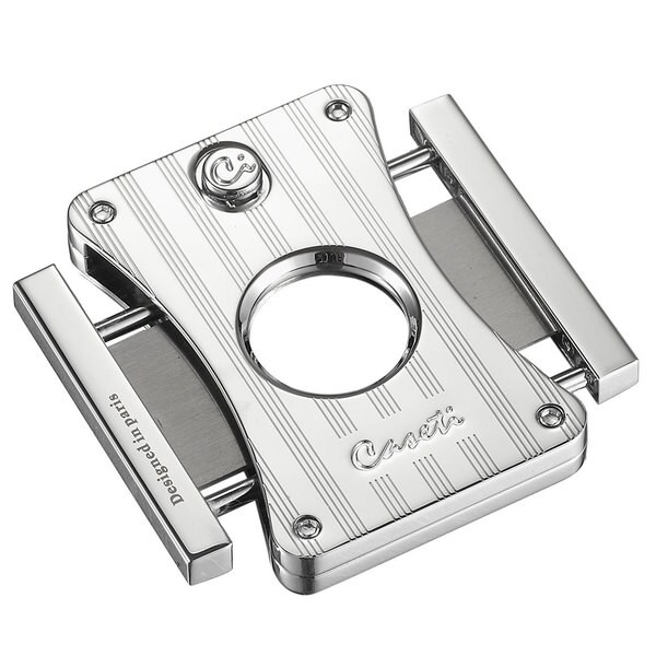 Caseti Dion Engine Turned Chrome Cigar Cutter