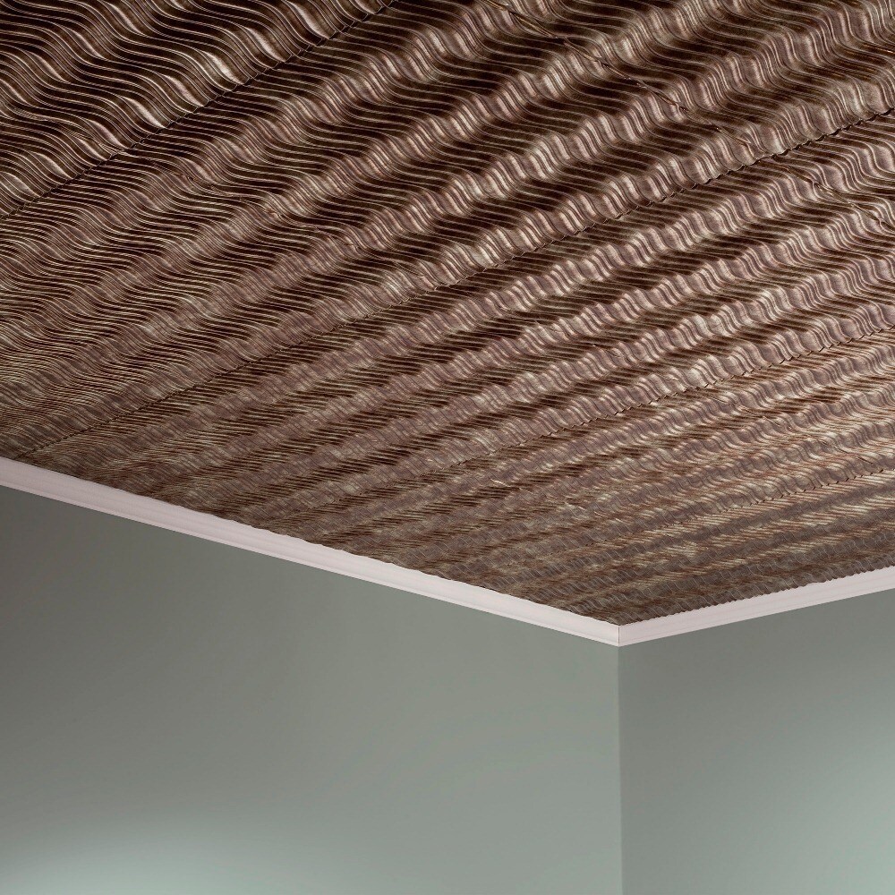 Shop Fasade Current Horizontal Bermuda Bronze 2 Foot X 2 Foot Glue