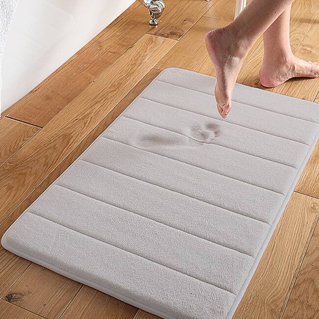 Super Soft and Absorbent 16x24 Memory Foam Bath Mat White - 16 x 24