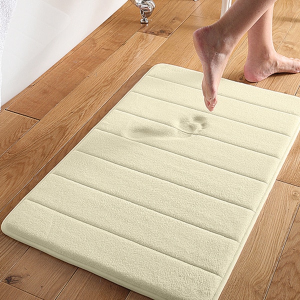 Shop Super Soft and Absorbent 16x24 Memory Foam Bath Mat ...