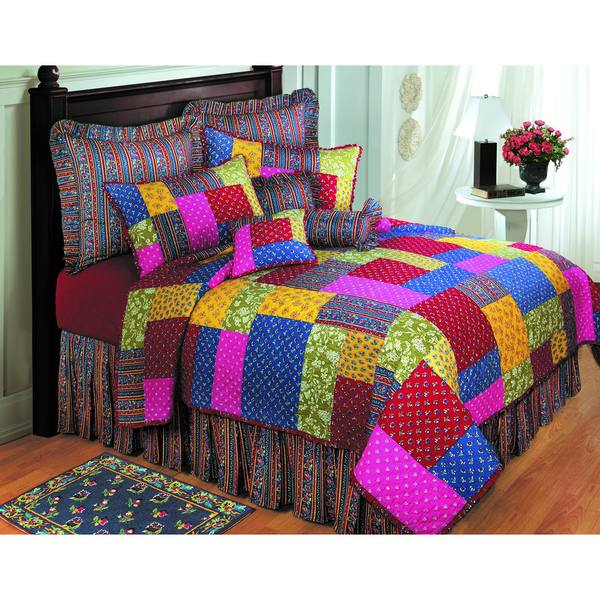 Cara Pieced Cotton Quilt (Shams Not Included)