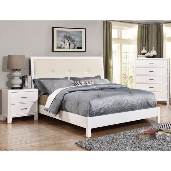 Malt Contemporary White Wood 2Drawer Nightstand by Furniture of