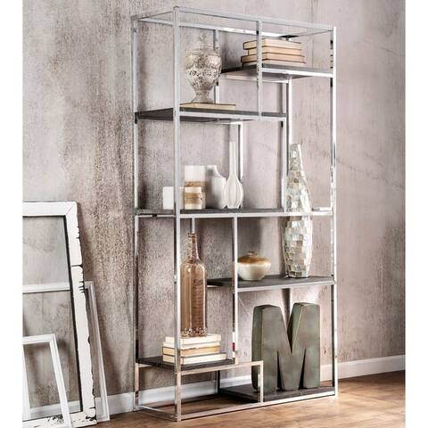 Silver Orchid Viby Contemporary 6-shelf Tiered Open Bookcase