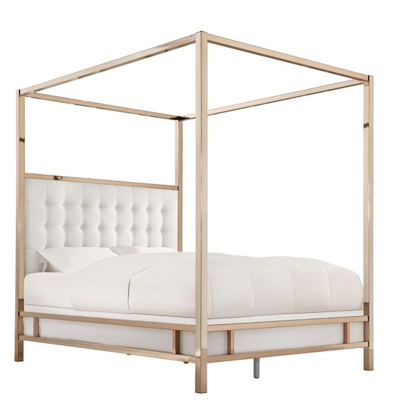 Metal Canopy Bed Frames solivita champagne gold queen-size metal canopy bedinspire q Metal Canopy Bed Frames solivita champagne gold queen-size metal canopy bedinspire q