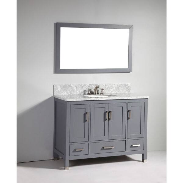Legion Furniture 48inch Dark Grey Solid Wood Single Sink Vanity Set