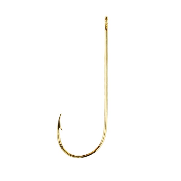 Eagle Claw Aberdeen Light Wire Non-Offset Hook Gold Size 1 (Per 10)