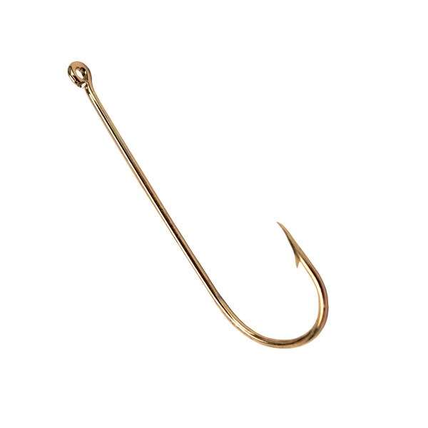 Eagle Claw Aberdeen Light Wire Non-Offset Hook Gold Size 6 (Per 10) R-Pack